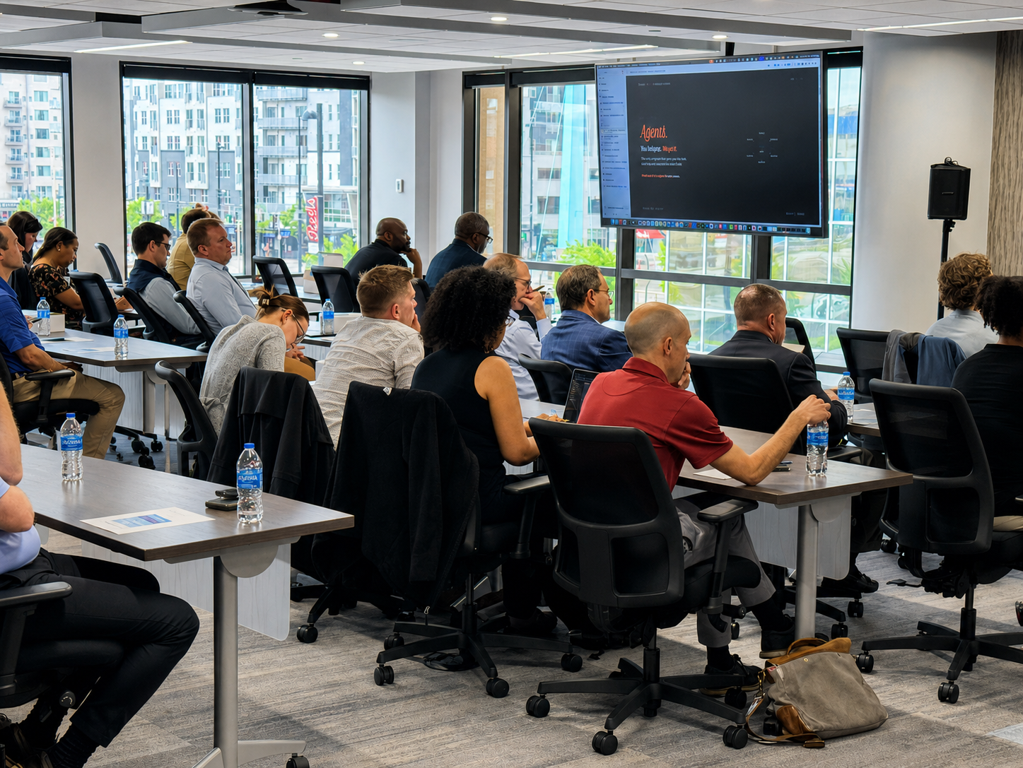 Participants learning about AI together at a ULI Cincinnati workshop